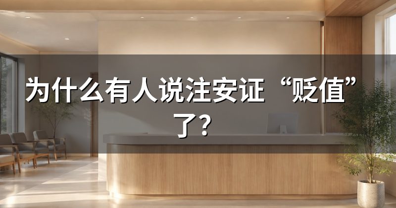 为什么有人说注安证“贬值”了？