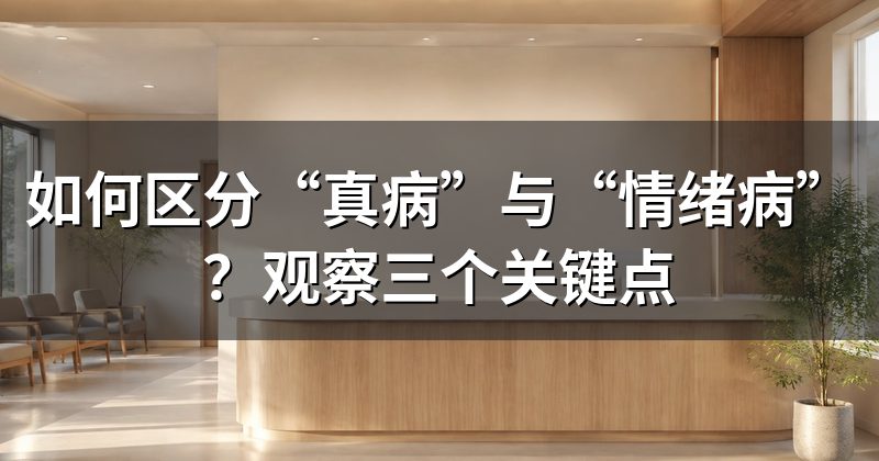 如何区分“真病”与“情绪病”?观察三个关键点