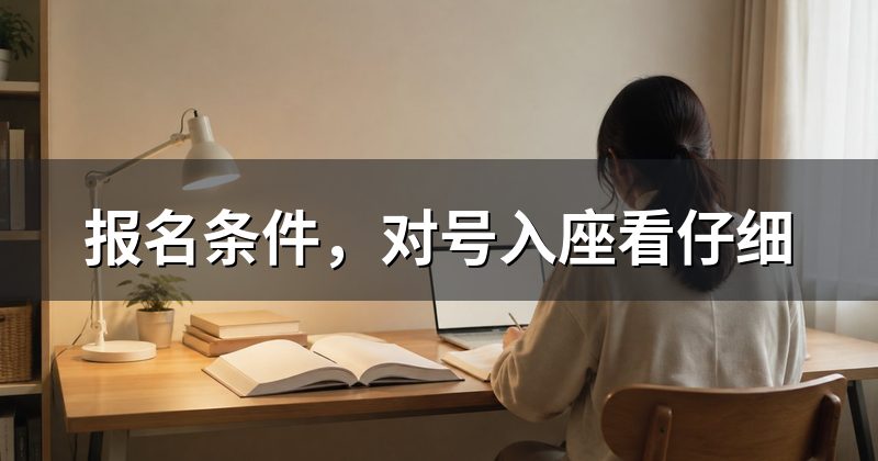报名条件，对号入座看仔细