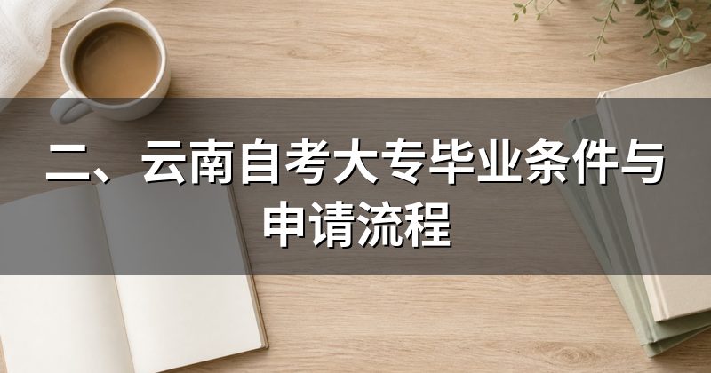 二、云南自考大专毕业条件与申请流程