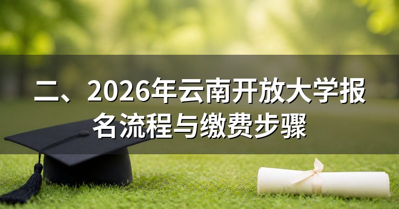 二、2026年云南开放大学报名流程与缴费步骤