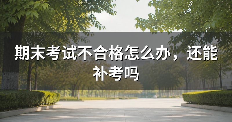 期末考试不合格怎么办,还能补考吗