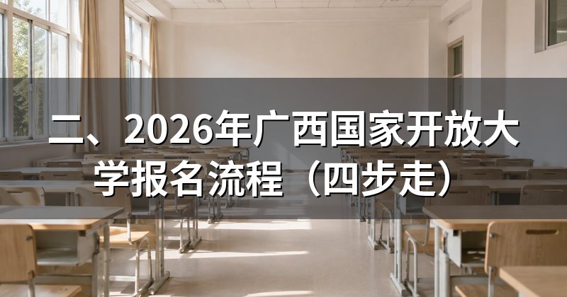 二、2026年广西国家开放大学报名流程(四步走)