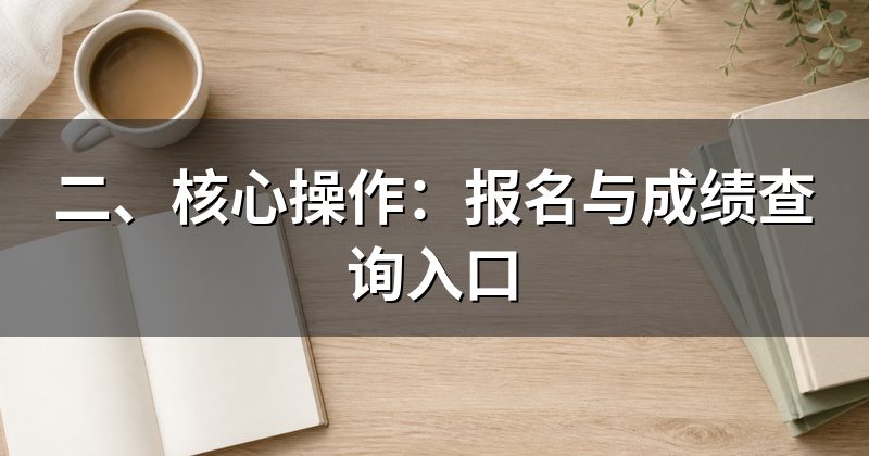 二、核心操作：报名与成绩查询入口