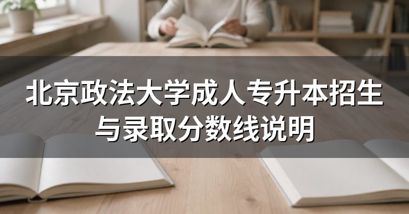 北京政法大学成人专升本招生与录取分数线说明