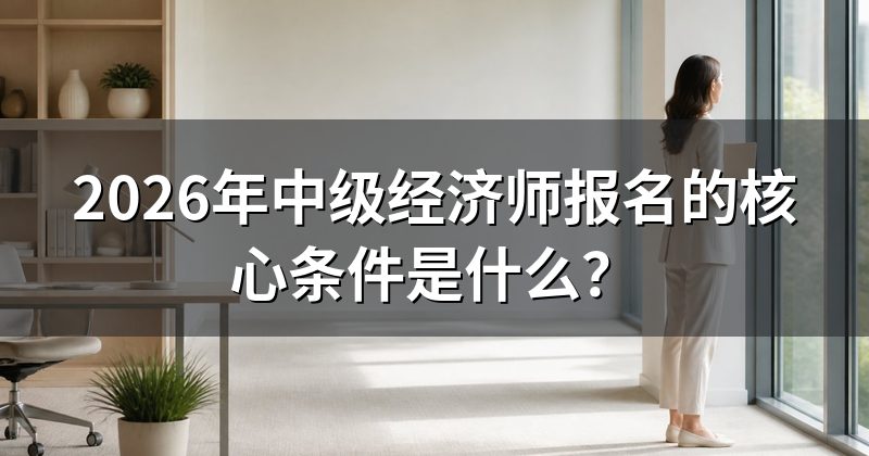 2026年中级经济师报名的核心条件是什么？