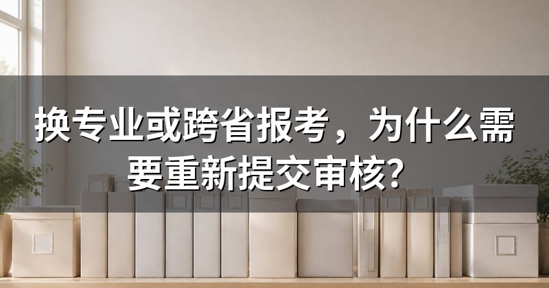 换专业或跨省报考，为什么需要重新提交审核？