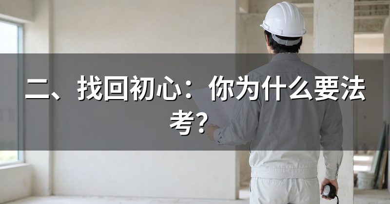 二、找回初心:你为什么要法考?