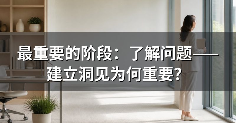 最重要的阶段:了解问题——建立洞见为何重要?