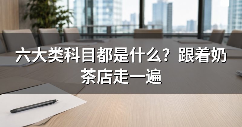 六大类科目都是什么？跟着奶茶店走一遍