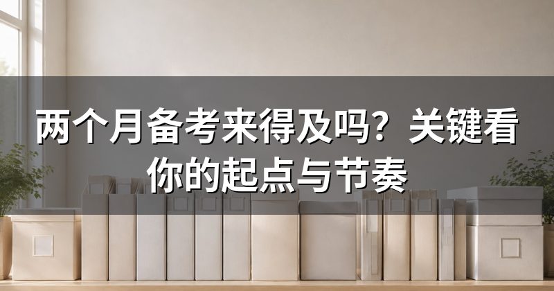 两个月备考来得及吗?关键看你的起点与节奏