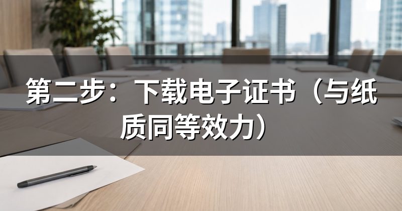 第二步：下载电子证书（与纸质同等效力）