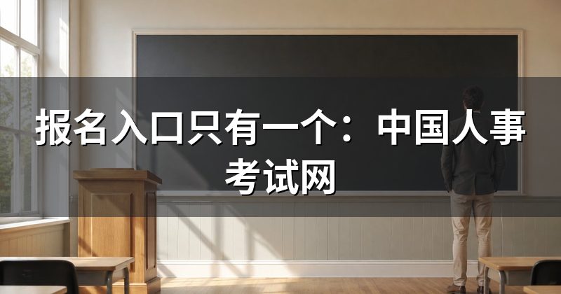 报名入口只有一个:中国人事考试网