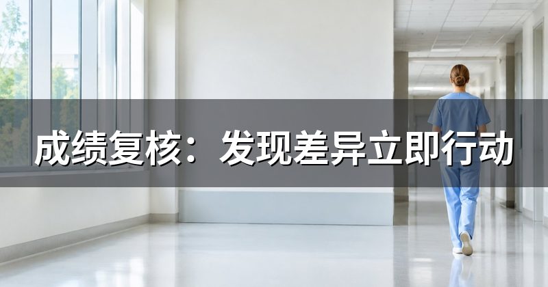 成绩复核:发现差异立即行动