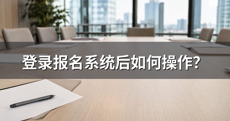 登录报名系统后如何操作?