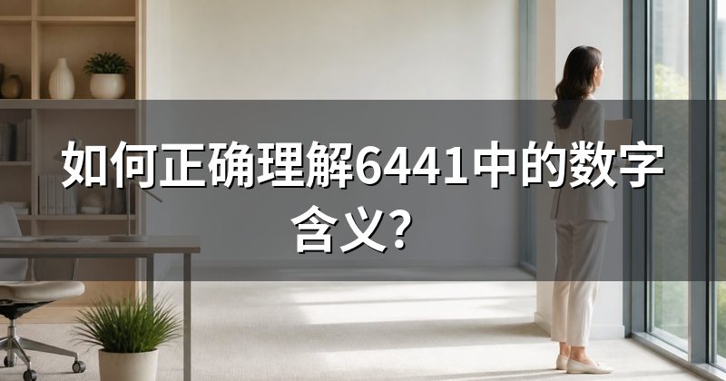 如何正确理解6441中的数字含义?
