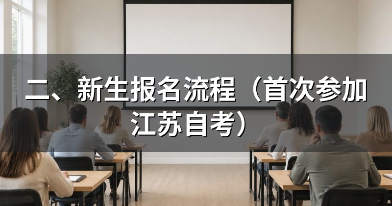 二、新生报名流程（首次参加江苏自考）