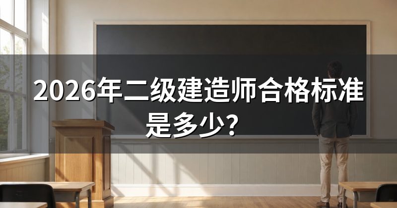 2026年二级建造师合格标准是多少?