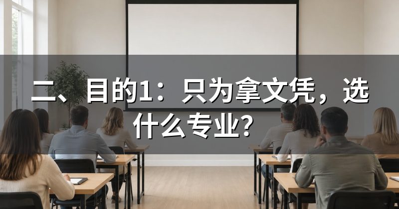 二、目的1:只为拿文凭,选什么专业?