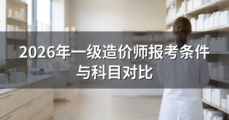 2026年一级造价师报考条件与科目对比