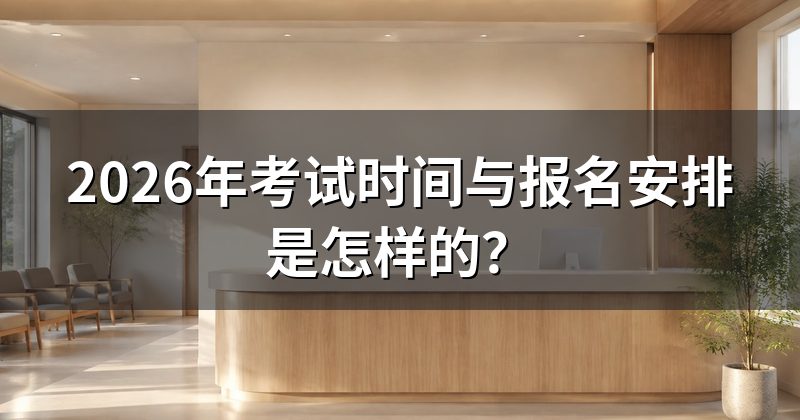 2026年考试时间与报名安排是怎样的?