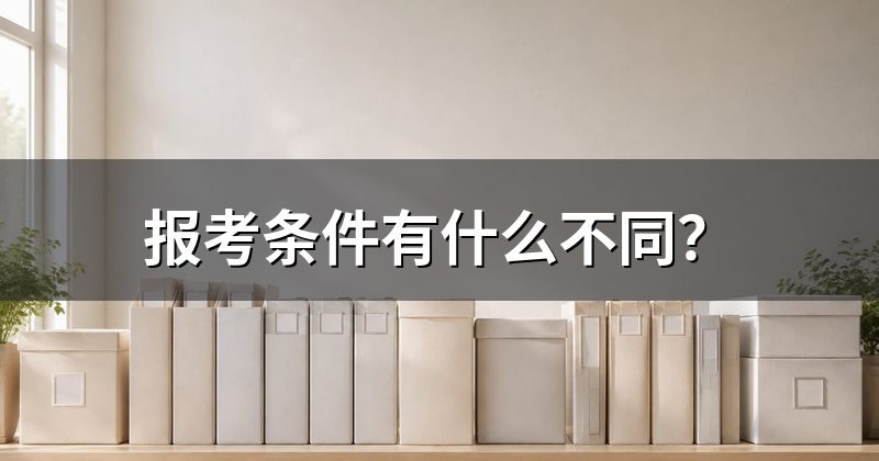 报考条件有什么不同？