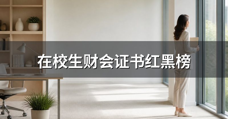 在校生财会证书红黑榜