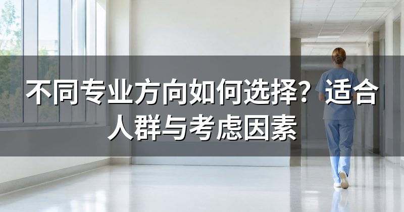 不同专业方向如何选择?适合人群与考虑因素
