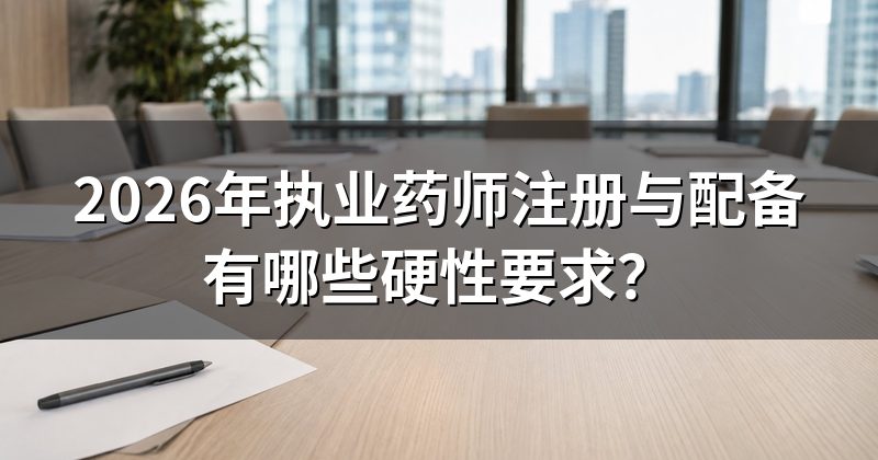 2026年执业药师注册与配备有哪些硬性要求?