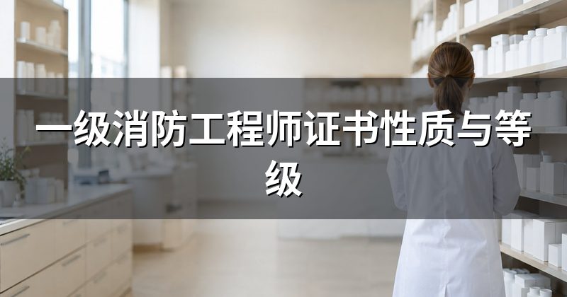 一级消防工程师证书性质与等级