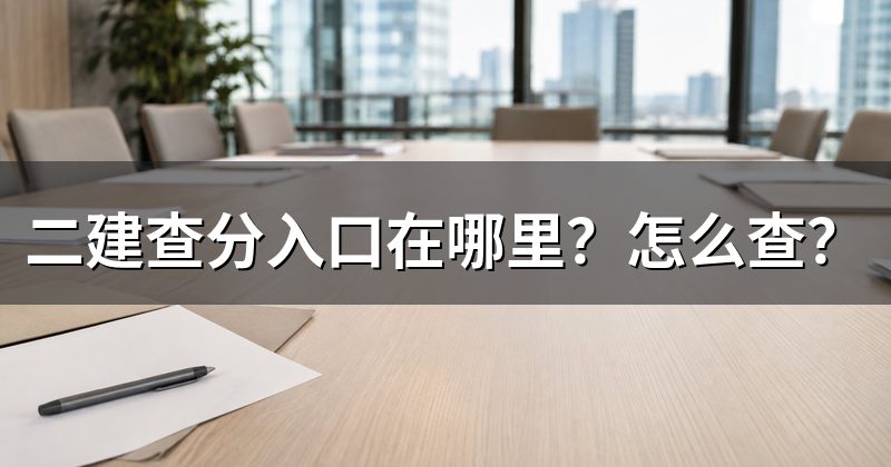 二建查分入口在哪里?怎么查?