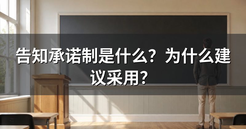 告知承诺制是什么？为什么建议采用？