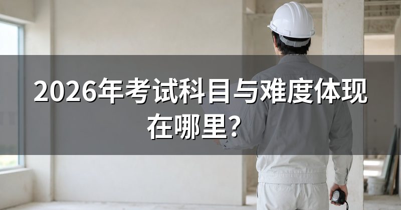 2026年考试科目与难度体现在哪里？