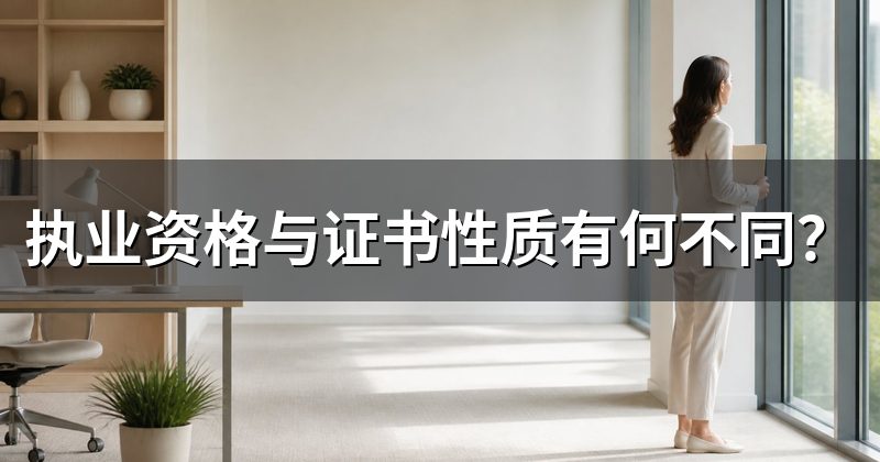 执业资格与证书性质有何不同?