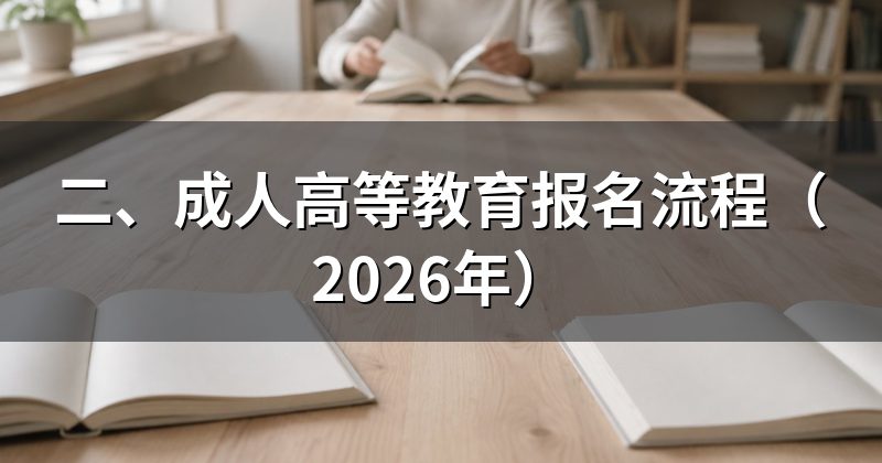 二、成人高等教育报名流程(2026年)