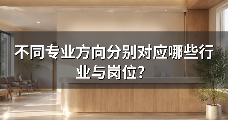 不同专业方向分别对应哪些行业与岗位?