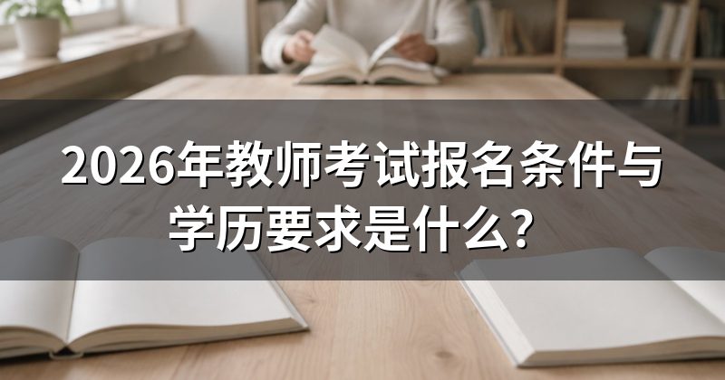 2026年教师考试报名条件与学历要求是什么?