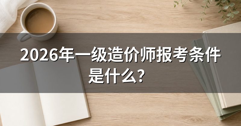2026年一级造价师报考条件是什么?