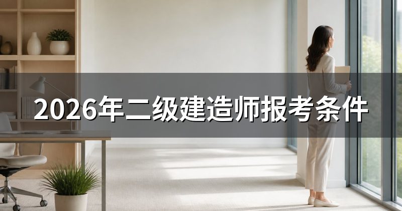 2026年二级建造师报考条件