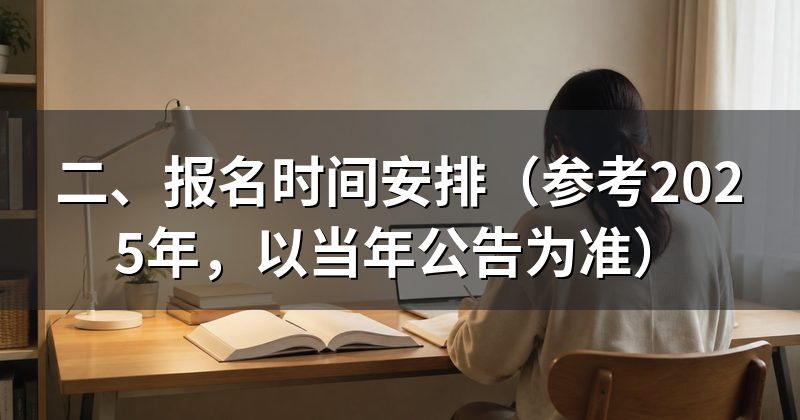 二、报名时间安排(参考2025年,以当年公告为准)