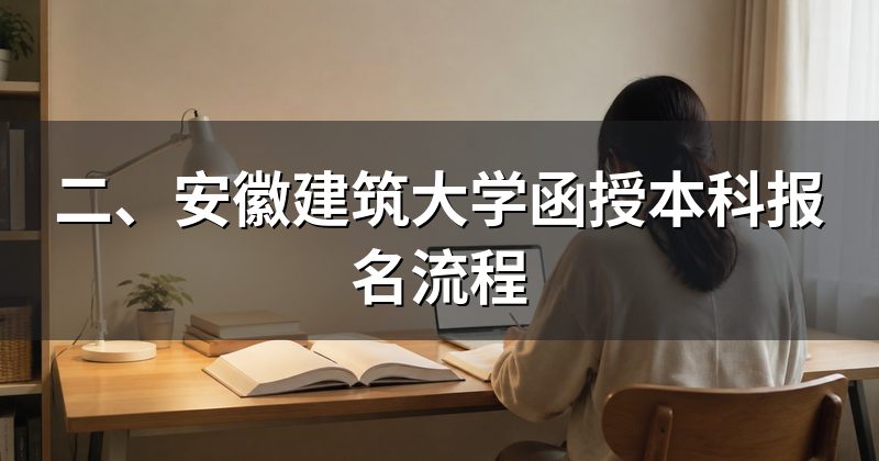 二、安徽建筑大学函授本科报名流程