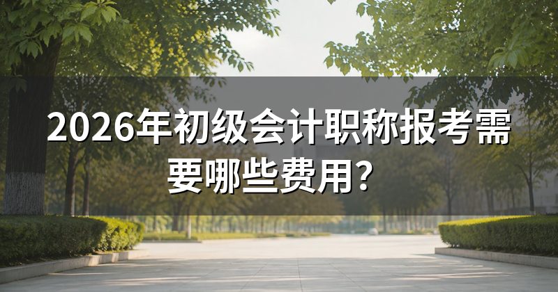 2026年初级会计职称报考需要哪些费用?