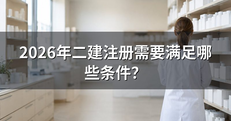 2026年二建注册需要满足哪些条件?