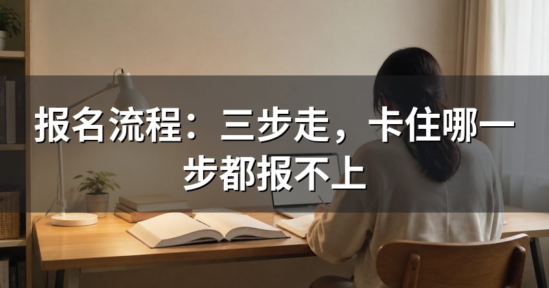 报名流程：三步走，卡住哪一步都报不上