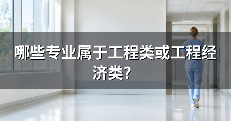 哪些专业属于工程类或工程经济类?