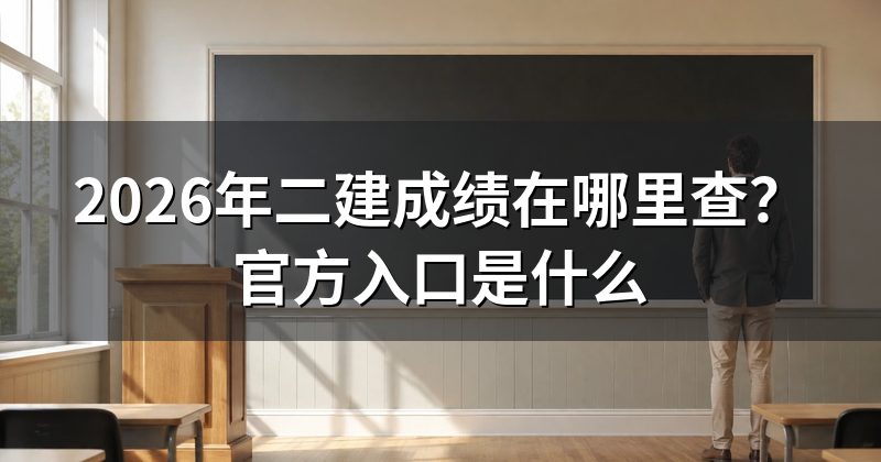 2026年二建成绩在哪里查?官方入口是什么