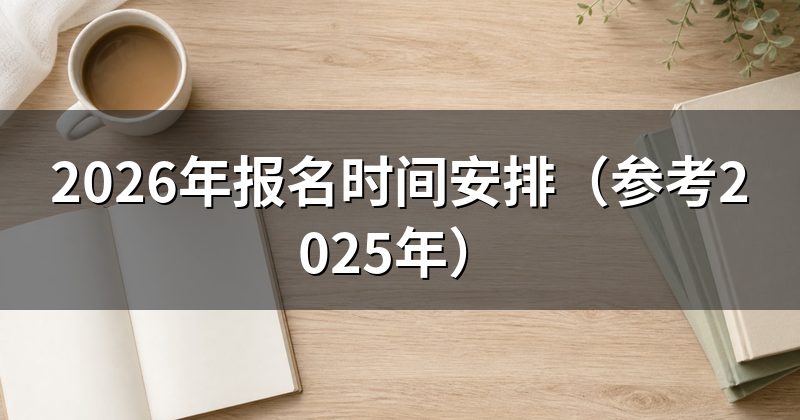2026年报名时间安排（参考2025年）