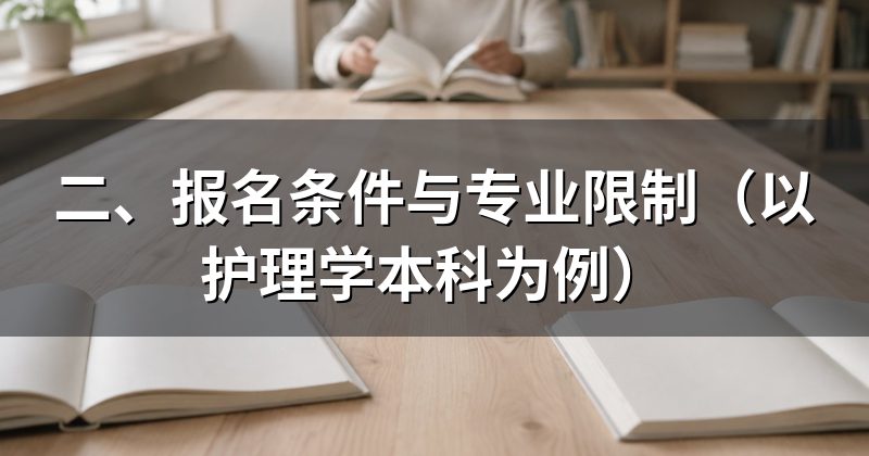 二、报名条件与专业限制(以护理学本科为例)