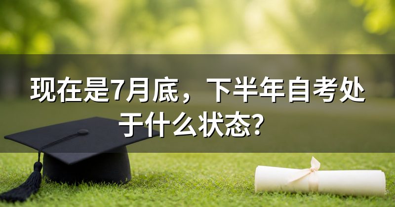 现在是7月底，下半年自考处于什么状态？