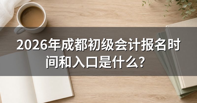 2026年成都初级会计报名时间和入口是什么?